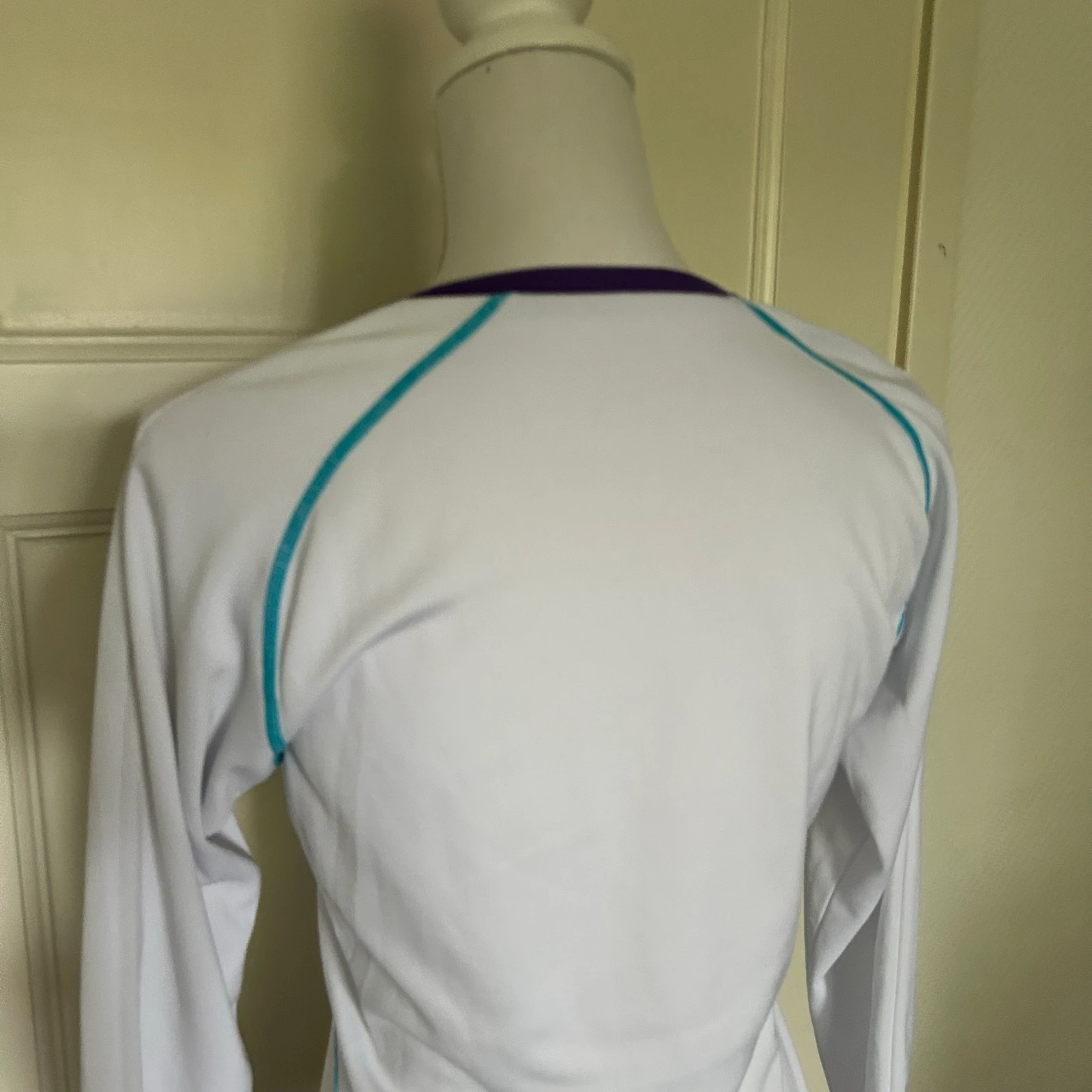 Babolat Sports Shirt / Tennis Shirt Long Sleeve – White / Purple / Blue – Size M – photo 7